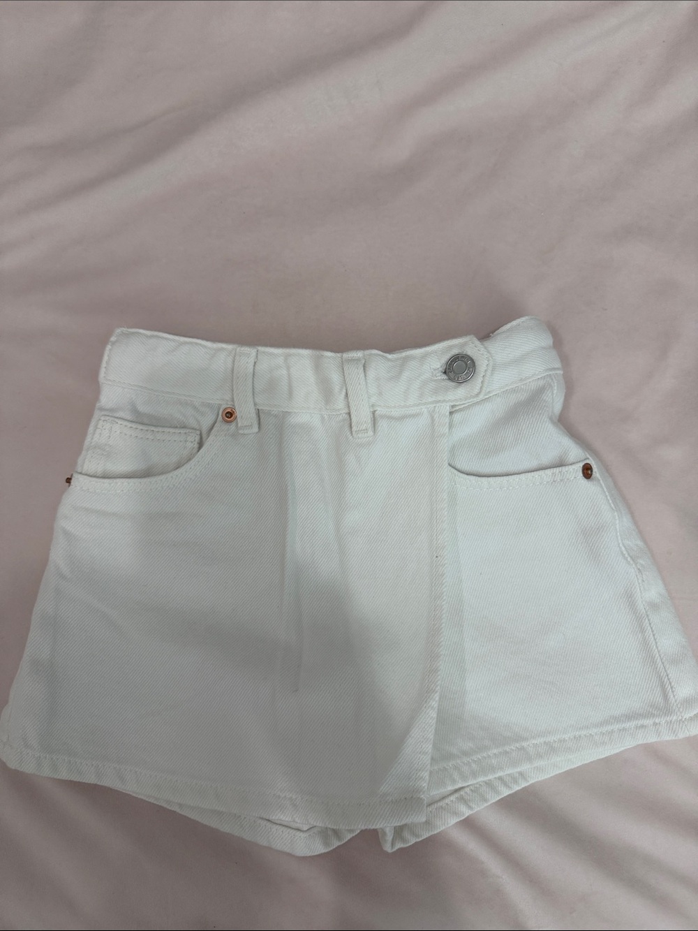 Zara girls white Denim Skort